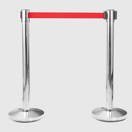 Q Post Economy Queue Belt Barrier Post - 2.0 Metres (Sold in Sets of 2)